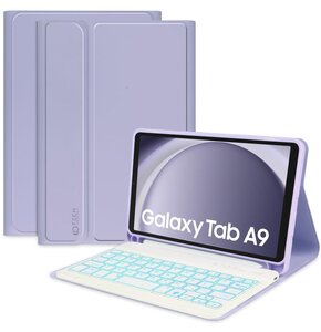 Etui na Galaxy Tab A9 8.7 X110/X115 TECH-PROTECT SC Pen + Keyboard Fioletowy Klawiatura