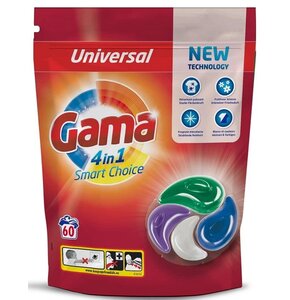 Kapsułki do prania GAMA 4in1 Smart Choice Universal - 60 szt.