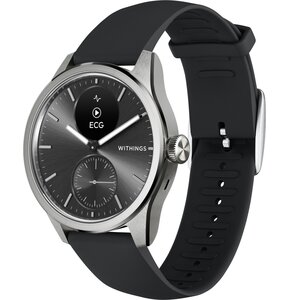 Smartwatch WITHINGS ScanWatch 2 42mm Srebrno-czarny + Pasek skórzany