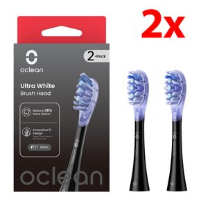 Oryginalna końcówka szczoteczki OCLEAN X Ultra White Czarny (2 szt.) (Usuwanie przebarwień)