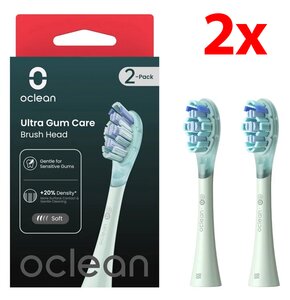 Oryginalna końcówka szczoteczki OCLEAN Ultra Gum Care Miętowy (2 szt.) (Delikatne dla dziąseł)