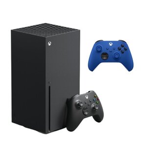 Konsola MICROSOFT XBOX Series X z napędem Blu-ray 4K UHD + Kontroler MICROSOFT bezprzewodowy Xbox Shock Blue