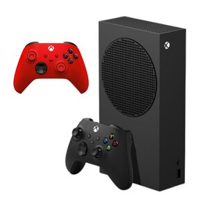 Konsola MICROSOFT XBOX Series S Carbon Black + Kontroler MICROSOFT bezprzewodowy Xbox Pulse Red
