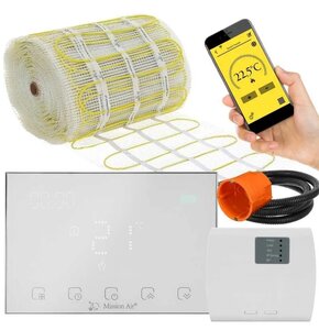Mata grzewcza pod płytki MISSION AIR MA-160W/m2 20m2 + sterownik Gemini White WiFi