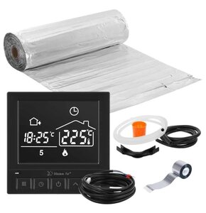 Mata grzewcza pod panele MISSION AIR MAL-160W/m² 6m² (12mb x 50cm) + regulator Taurus Czarny