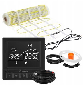 Mata grzewcza pod płytki MISSION AIR MA-160W/m² 2m² (4mb x 50cm) + regulator Taurus Czarny