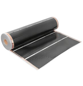 Folia grzewcza na podczerwień MISSION AIR Black Silver PTC 160W/m2 2.5m² szer. 100cm + regulator Taurus Biały
