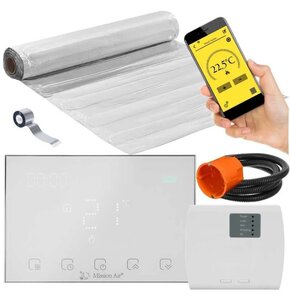 Mata grzewcza pod panele MISSION AIR MAL-160W/m² 2m² (4mb x 50cm) + regulator Gemini Biały WiFi