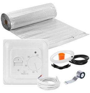 Mata grzewcza pod panele MISSION AIR MAL-160W/m² 7m² (14mb x 50cm) + regulator Aries Biały