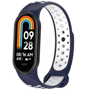 Pasek BELINE Beli02500 do Xiaomi Mi Band 8/9 Niebiesko-biały