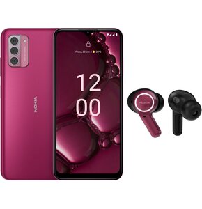 Smartfon NOKIA G42 6/128GB 5G 6.56" 90Hz Różowy 101Q5003H068 + Słuchawki NOKIA Clarity Earbuds 2 Róźowy