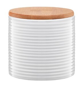 Pojemnik ceramiczny AMBITION Tuvo Paski 0.67 L Biały