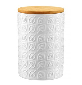 Pojemnik ceramiczny AMBITION Tuvo Listki 1.11 L Biały