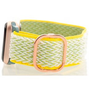 Pasek LUNA do Apple Watch 3/4/5/6/7/8/SE (42/44/45mm) A00038 Zielono-żółty
