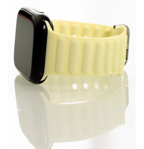 Pasek LUNA do Apple Watch 3/4/5/6/7/8/SE (42/44/45mm) A00226 Kremowo-żółty