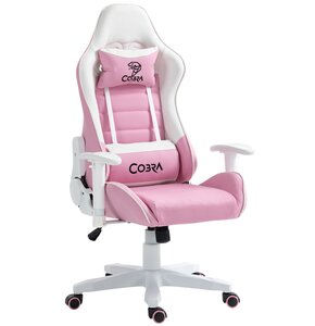 Fotel COBRA Rebel CR203 Różowo-biały