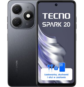 Smartfon TECNO Spark 20 8/256GB 6.56" 90Hz Czarny