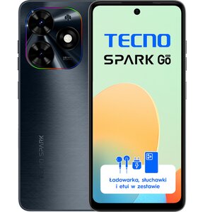 Smartfon TECNO Spark Go 2024 4/128GB 6.56" 90Hz Czarny