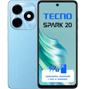 Smartfon TECNO Spark 20 8/256GB 6.56" 90Hz Niebieski