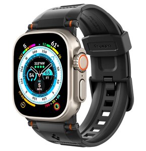 Pasek SPIGEN Rugged Ultra Band do Apple Watch 4/5/6/7/8/9/SE/Ultra 1/2 (42/44/45/49mm) Czarny matowy