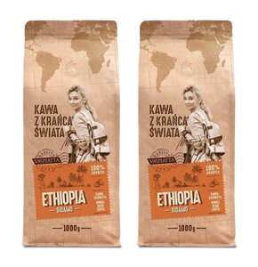 Kawa ziarnista VASPIATTA Z Krańca Świata Ethiopia Sidamo Arabica Martyna Wojciechowska 2 x 1 kg