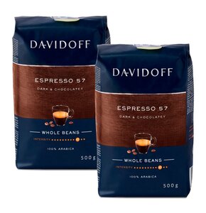 Kawa ziarnista DAVIDOFF Espresso 57 Arabica 2 x 0.5 kg