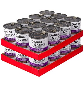 Karma dla psa DOLINA NOTECI Premium bogata w królika z żurawiną 24 x 800 g