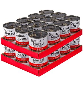 Karma dla psa DOLINA NOTECI Premium bogata w wołowinę 24 x 800 g