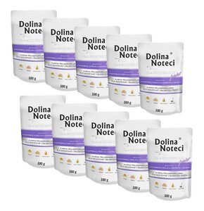 Karma dla psa DOLINA NOTECI Premium bogata w wątróbkę z królika z ozorami z jelenia 10 x 100 g