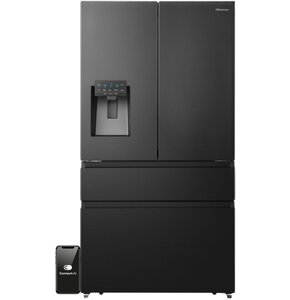 Lodówka HISENSE RF728N4SBFE MD Side by Side No Frost 178.5cm Czarna Kostkarka Wi-Fi ConnectLife My Fresh Choice
