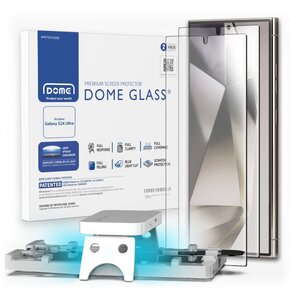 Szkło hartowane WHITESTONE Dome Glass do Samsung Galaxy S24 Ultra (2szt.) + Lampa UV