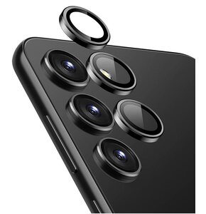 Szkło hartowane na obiektyw CRONG Lens Ring do Samsung Galaxy S24+ Czarny
