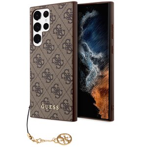Etui GUESS 4G Charms Collection do Samsung Galaxy S24 Ultra Brązowy