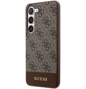 Etui GUESS 4G Stripe Collection do Samsung Galaxy S24+ Brązowy