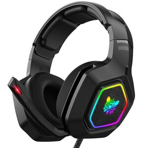 Słuchawki ONIKUMA K10 7.1 RGB Nauszne, Dźwięk przestrzenny Czarny