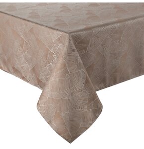 Obrus EUROFIRANY Isla 140 x 220 cm Ciemnobeżowo-biały