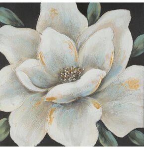 Obraz EUROFIRANY Magnolia 583 60 x 60 cm Kremowy