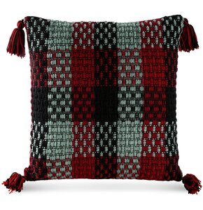 Poszewka EUROFIRANY Hilar 45 x 45 cm Czerwono-miętowy