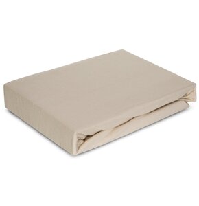 Prześcieradło EUROFIRANY Premium Jersey 4 z gumką 120 x 200 x 25 cm Beżowy