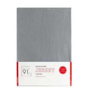 Prześcieradło EUROFIRANY Design 91 397113 Jersey 160 x 200 cm Stalowy
