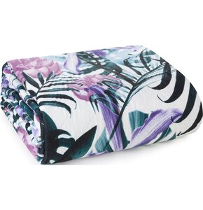Narzuta EUROFIRANY D91 Malibu 200 x 220 cm Biało-ciemnozielony