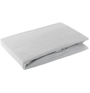 Prześcieradło EUROFIRANY Jersey D91 z gumką 220 x 200 cm Jasnoszary