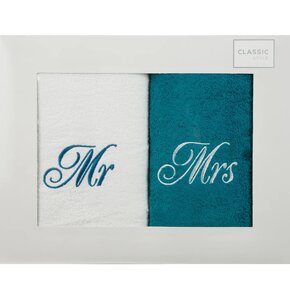 Zestaw ręczników Mrs & Mr (2 sztuki)