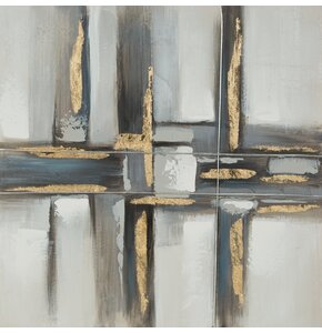 Obraz EUROFIRANY Geometry 594 60 x 60 cm Stalowy