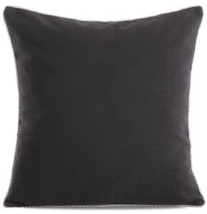 Poszewka EUROFIRANY Len 43 x 43 cm Czarny