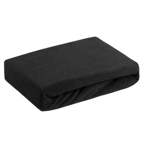 Prześcieradło EUROFIRANY Design 91 Frotte 220 x 200 cm Czarny