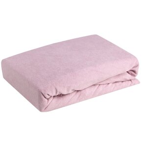 Prześcieradło EUROFIRANY Design 91 Frotte z gumką 180 x 200 cm Pudrowy róż