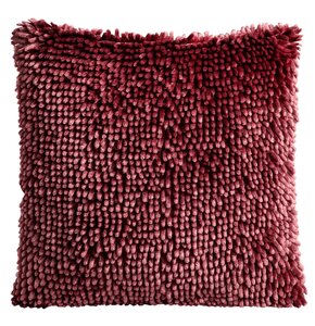 Poszewka EUROFIRANY Shaggy 1 40 x 40 cm Ciemnobordowy
