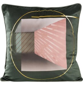 Poszewka EUROFIRANY Adler 45 x 45 cm Stalowo-różowy