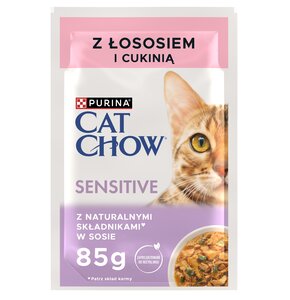 Karma dla kota CAT CHOW Sensitive Łosoś z cukinią 85 g